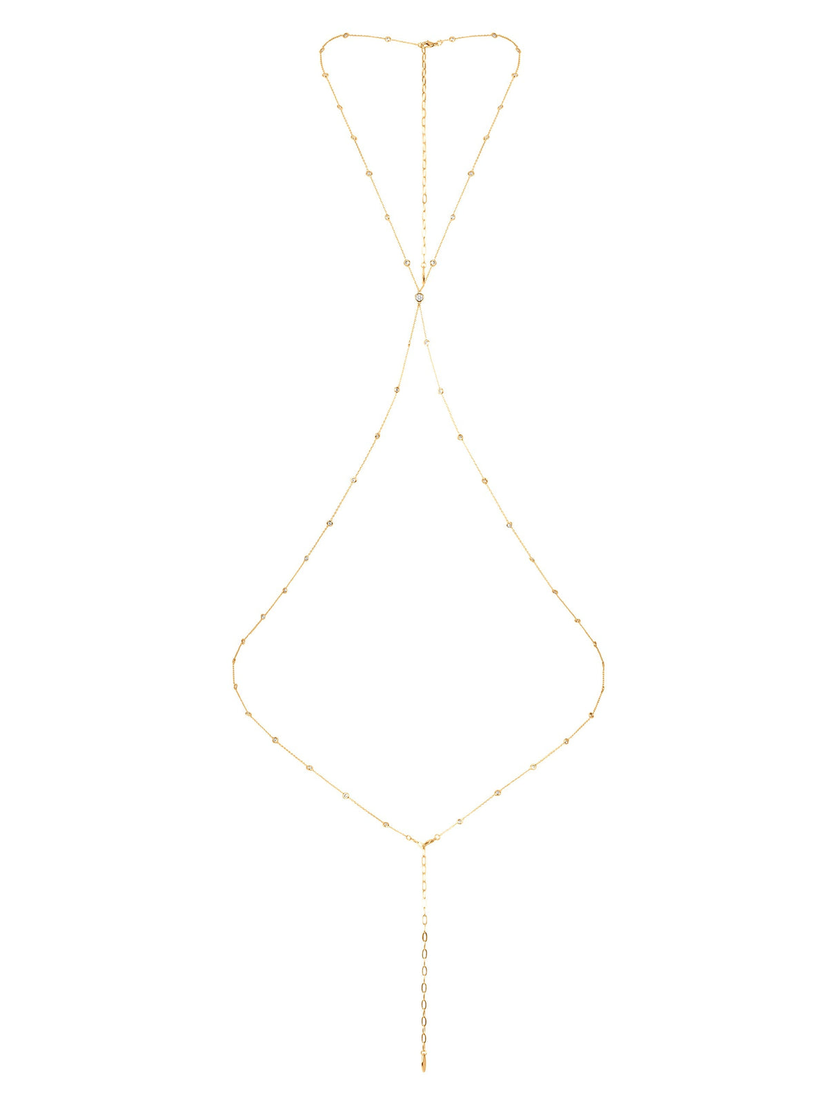 Simple Crystal X Body Chain by Ettika | Beach Bunny Swimwear