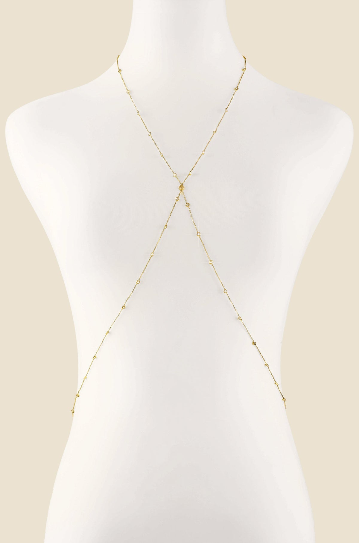 Simple Crystal X Body Chain by Ettika | Beach Bunny Swimwear
