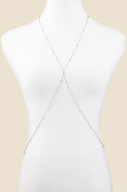 Simple Crystal X Body Chain by Ettika | Beach Bunny Swimwear