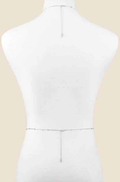 Simple Crystal X Body Chain by Ettika | Beach Bunny Swimwear