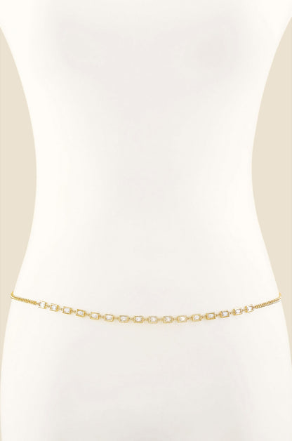 Iris Crystal and Gold Body Chain by Ettika | Beach Bunny Swimwear