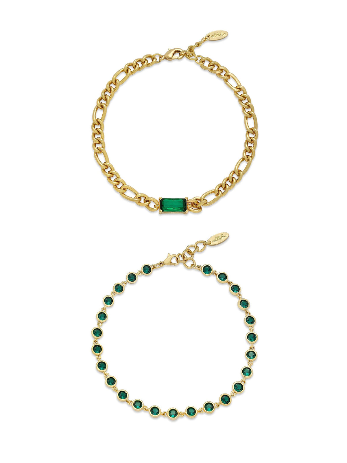 Bejeweled Emerald Anklet Set by Ettika | Beach Bunny Swimwear