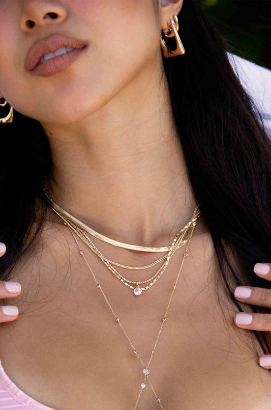 All the Chains Layered Necklace by Ettika | Beach Bunny Swimwear