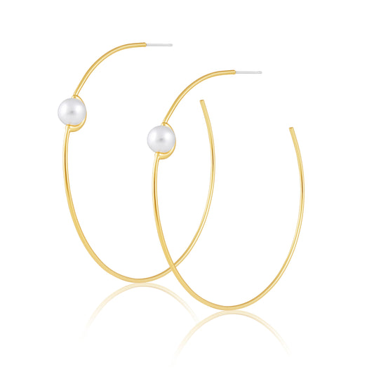Belize Pearl Hoop | Beach Bunny Swimwear