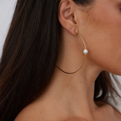 Belize Pearl Hoop | Beach Bunny Swimwear