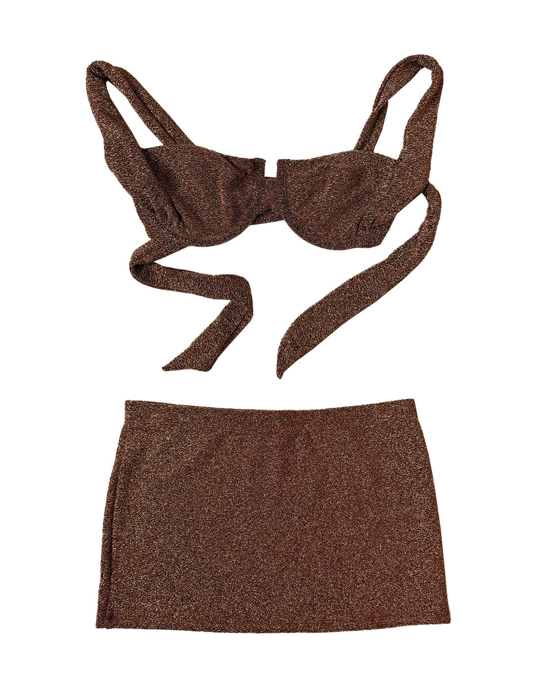 Casey Mini Skirt - Brown Glitter | Beach Bunny Swimwear