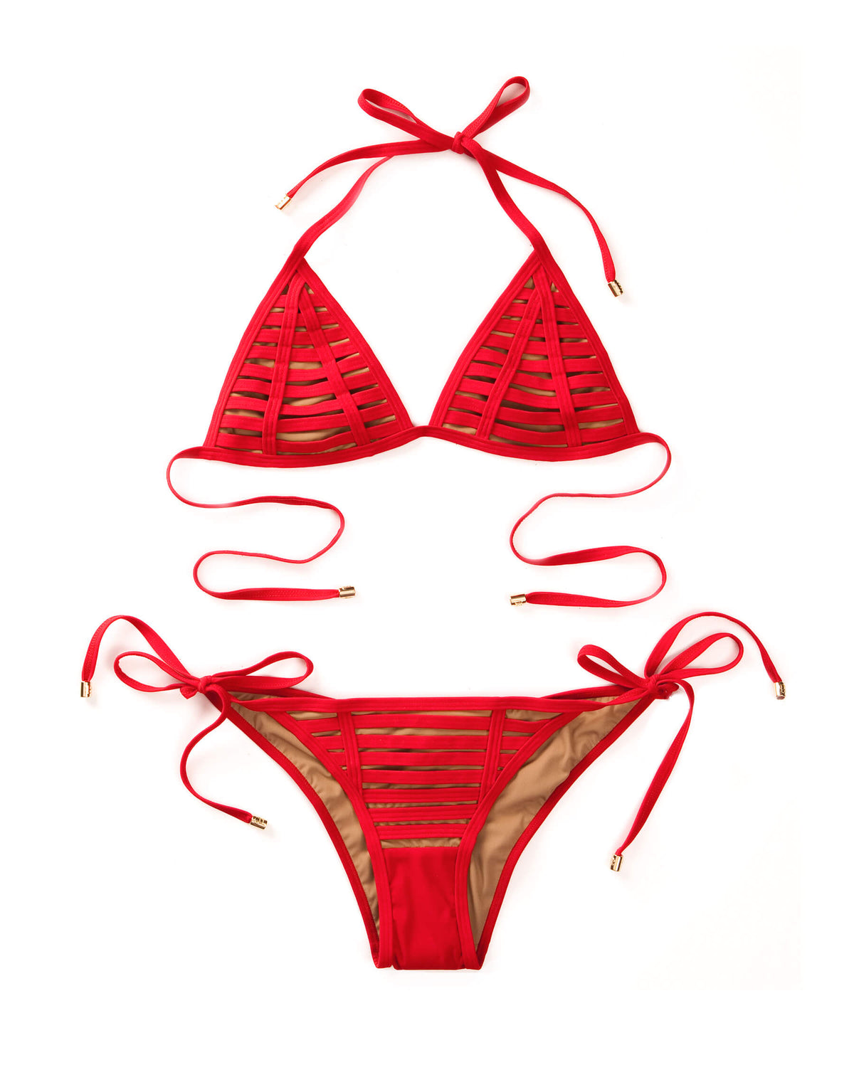 Hard Summer Triangle Top - Red | Beach Bunny Swimwear