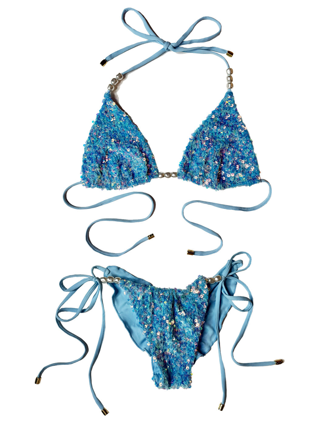 Capri Triangle Top - Blue | Beach Bunny Swimwear