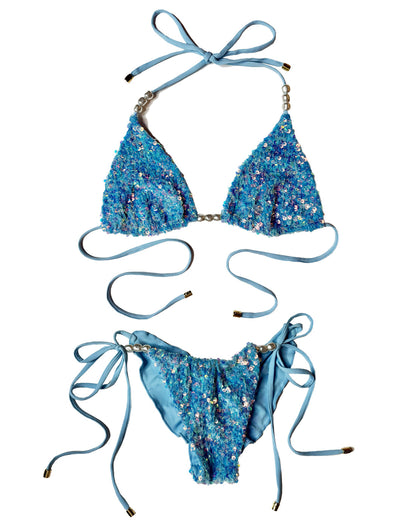 Capri Triangle Top - Blue | Beach Bunny Swimwear