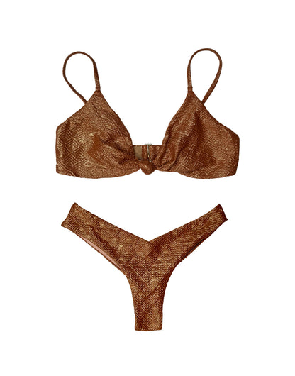 Cami Knot Top - Gold Diamond | Beach Bunny Swimwear
