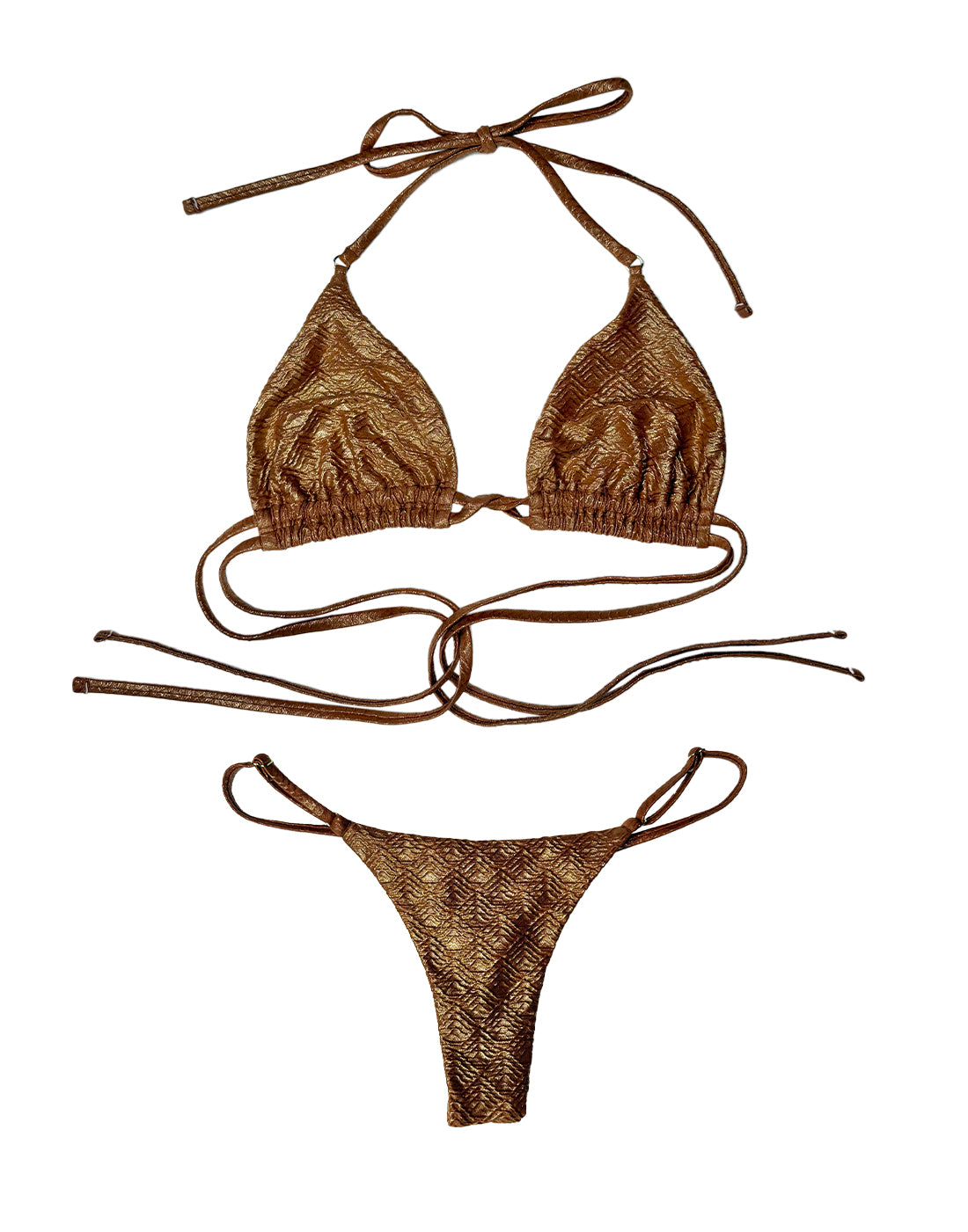 Indy Triangle Top - Gold Diamond | Beach Bunny Swimwear