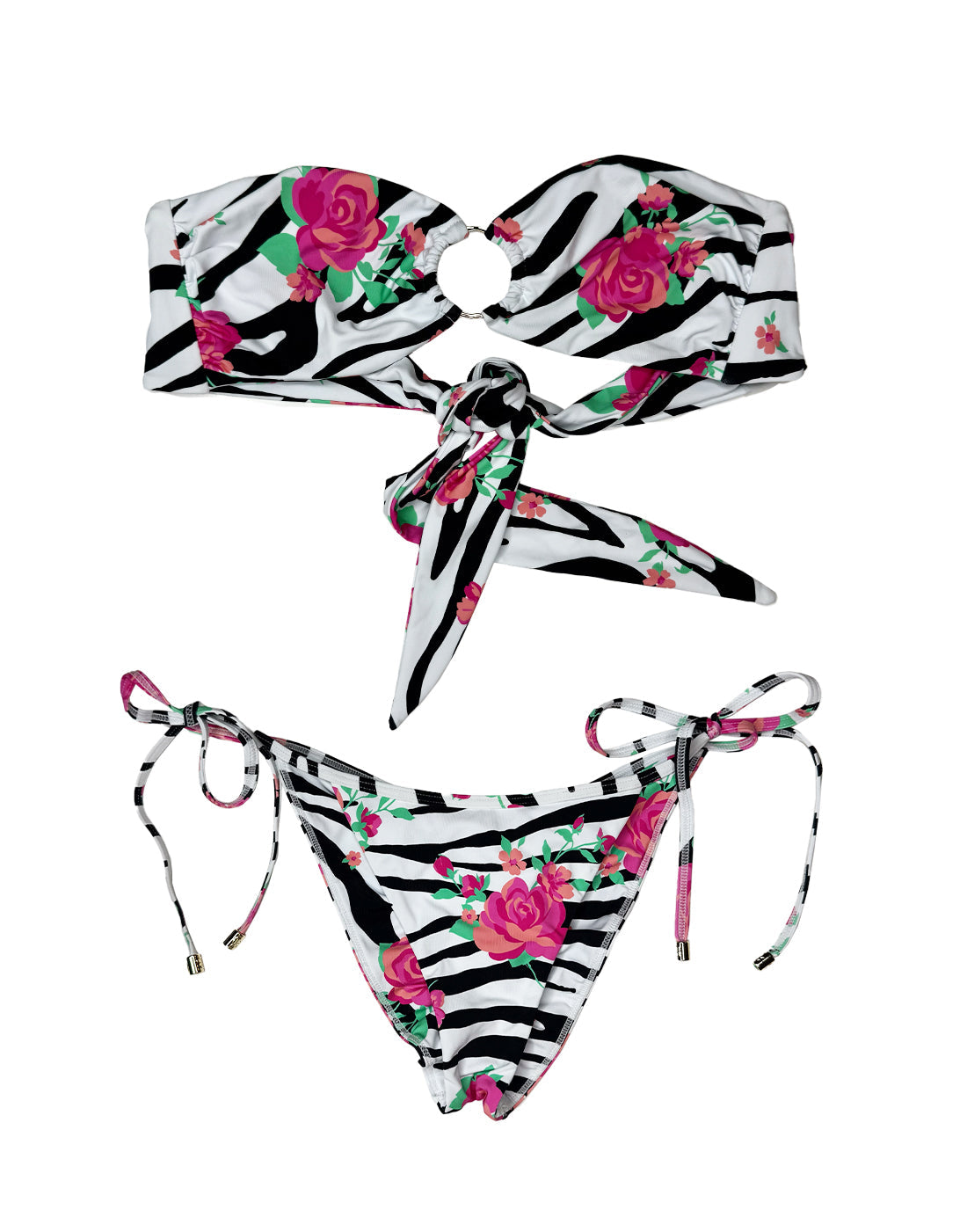 Bethany Bandeau Top - Zebra Rose | Beach Bunny Swimwear