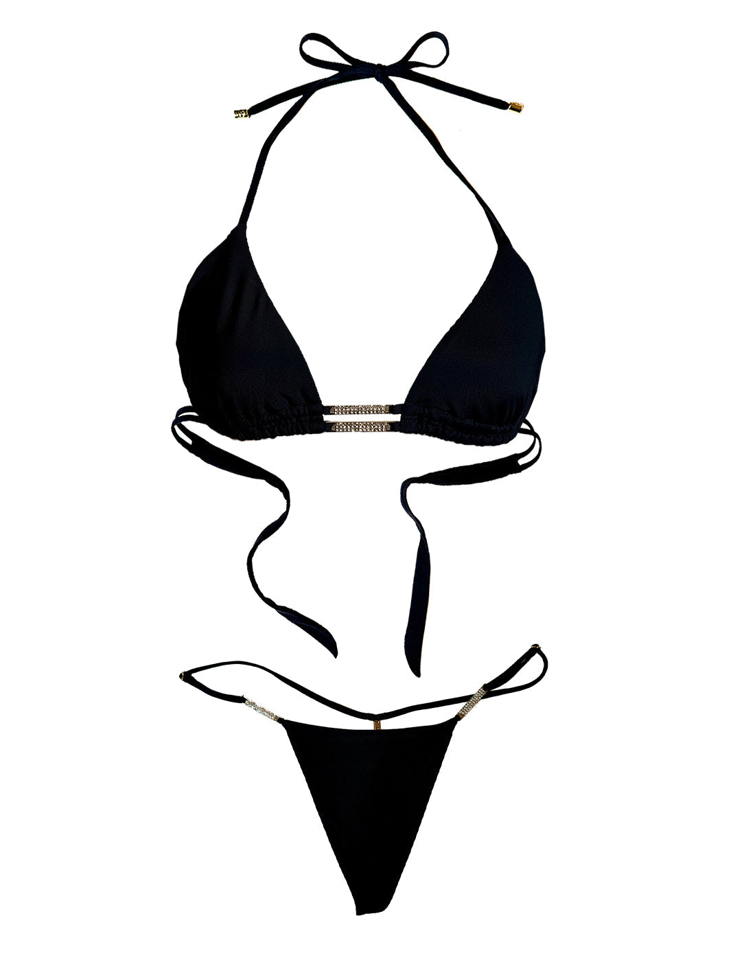 Evie Thong Bottom - Black | Beach Bunny Swimwear